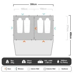 BLACKWOLF Turbo Lite Cabin 380 Tent -Tents Sales 1271235